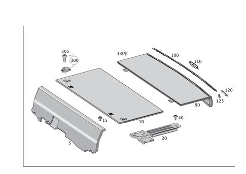 Load Compartment Floor for 2017 Mercedes-Benz GLE550e #0