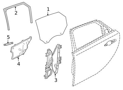 Glass - Rear Door for 2020 Jaguar F-Pace #0