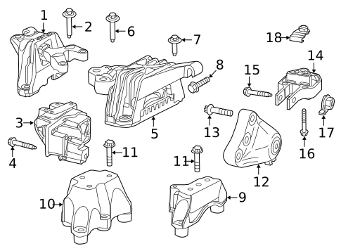 Engine & Trans Mounting for 2013 Dodge Dart #0