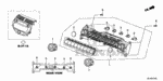79501TA0A01ZA - Electrical/Exhaust/Heater/Fuel: PANEL *NH167L* (FAN) (GRAPHITE BLACK) for Honda Image