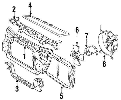 Cooling Fan for 1986 Mercury Sable #0