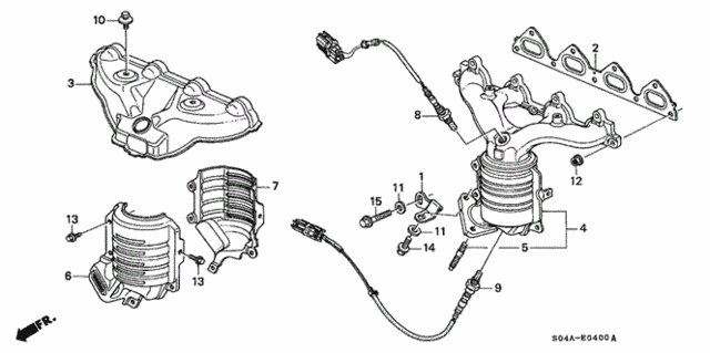 Exhaust Manifold (1) for 2000 Honda Civic #0