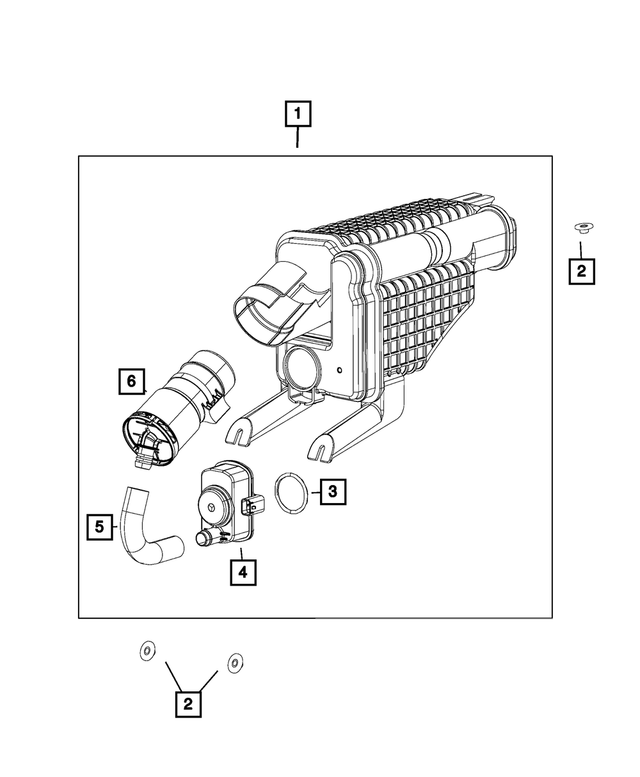 68684838AA - Emission Controls: Vapor Canister Assy for Mopar Image
