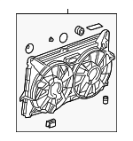 15780789 - Cooling System: Fan Shroud for Cadillac: Escalade, Escalade ESV, Escalade EXT | Chevrolet: Avalanche, Silverado 1500, Silverado 2500 HD, Silverado 3500 HD, Suburban 1500, Suburban 2500, Tahoe | GMC: Sierra 1500, Sierra 2500 HD, Sierra 3500 HD, Yukon, Yukon XL 1500, Yukon XL 2500 | Hummer: H2 Image