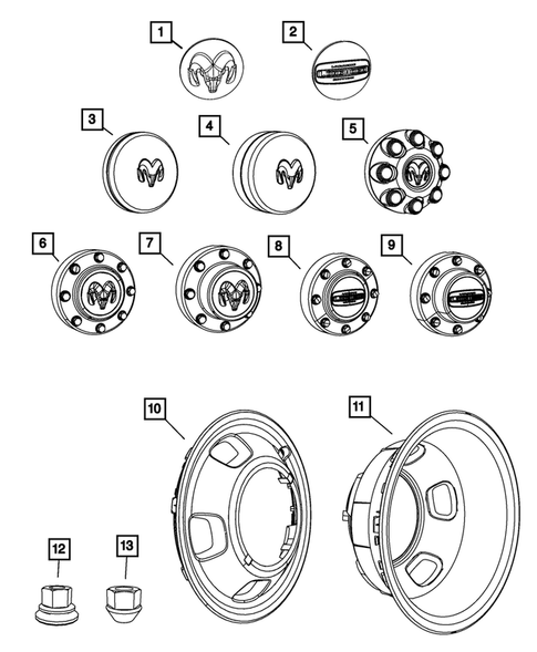 Wheel Covers and Center Caps for 2018 Ram 3500 #0