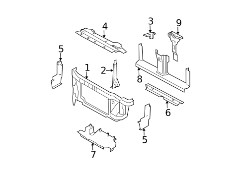 Radiator Support for 2004 Ford Expedition #0