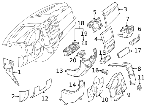 Instrument Panel Components for 2018 Mercedes-Benz Sprinter 3500 #0