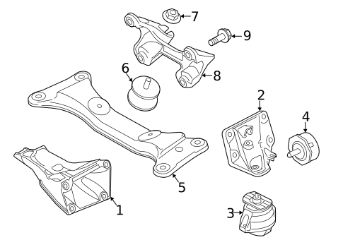 Engine & Trans Mounting for 2013 BMW 128i #0