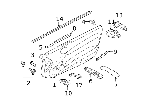 Interior Trim - Door for 2011 Mitsubishi Eclipse #0