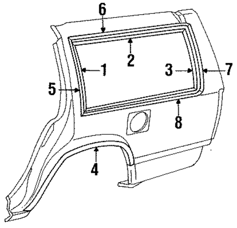 Exterior Trim - Quarter Panel for 1986 Volvo 760 #0