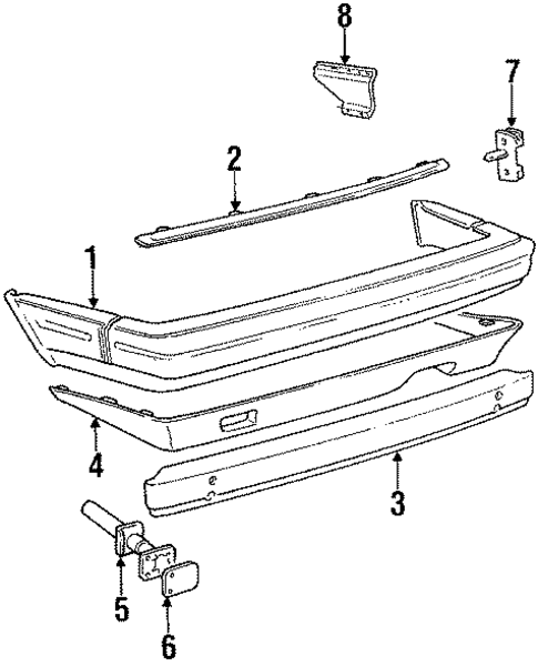 Bumper & Components - Rear for 1991 Volvo 740 #0