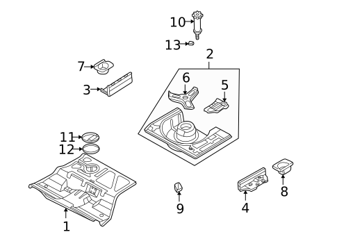 Rear Floor & Rails for 1999 Audi A6 #0
