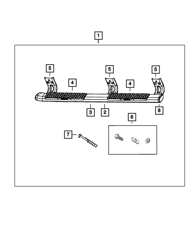 68193120AC - Mopar Accessories - Component Parts: Side Step, Right for Mopar Image
