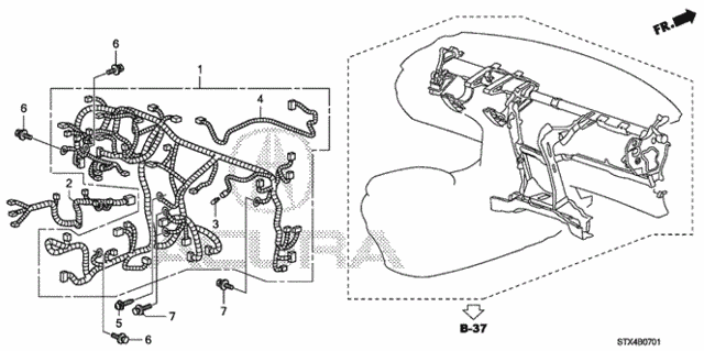 Wire Harness (2) for 2013 Acura MDX #0