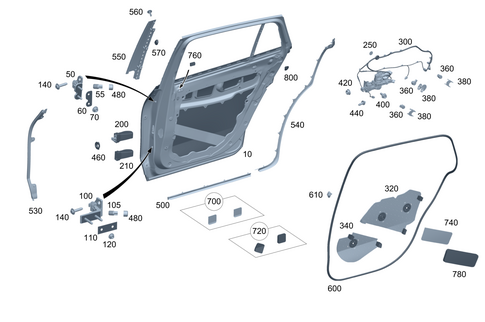 Rear Door for 2025 Mercedes-Benz Maybach EQS 680 SUV #0
