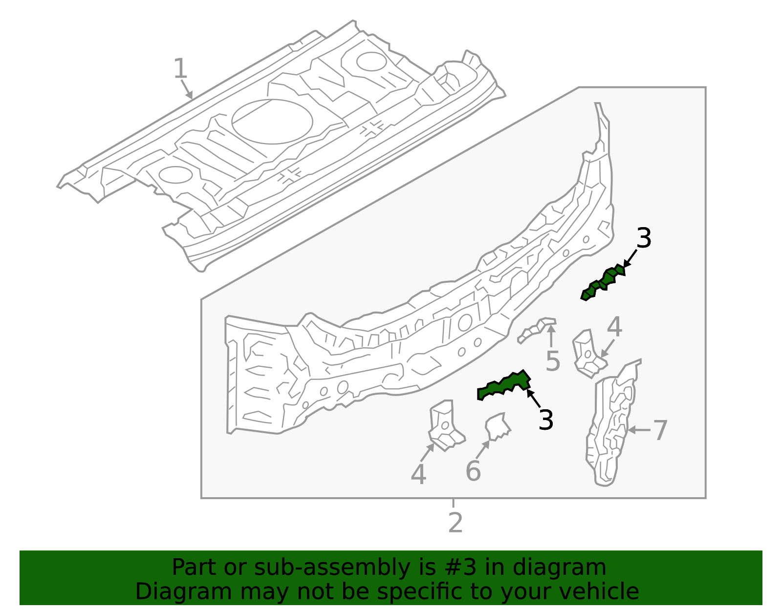 KB7W-70-752 - Rear Body Panel Reinforced Plate - 2017-2025 Mazda