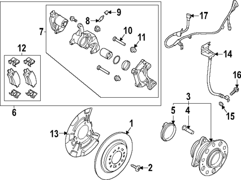 Rear Brakes for 2025 Kia K5 #1