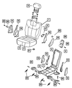 WN291L5AB - : Rear Seat Cushion, Left for Mopar Image