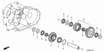 23261PYZ000 - Transmission - Manual: SHAFT, REVERSE GEAR for Honda Image