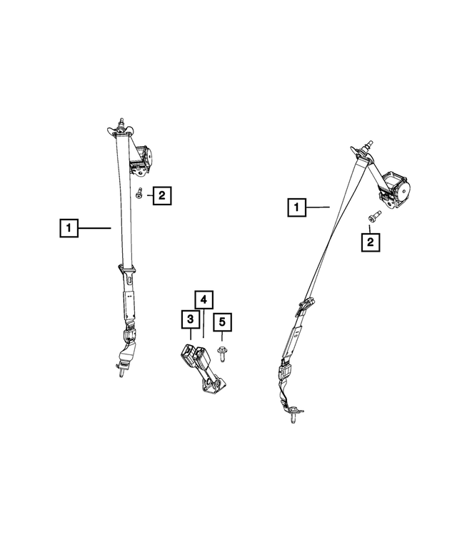 6JW85DX9AB - Restraints: 3rd Row Outer Seat Belt, Left for Mopar Image image