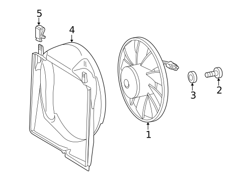 Cooling Fan for 2004 Mercedes-Benz SLK230 #0