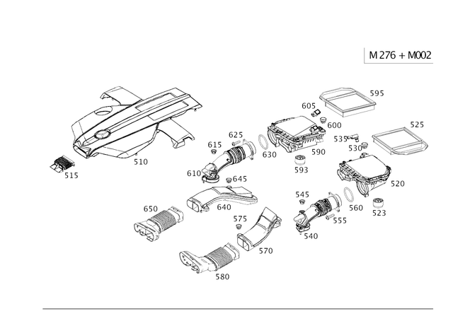 2760940504 - Chassis Sheet Metal Parts/Air Intake: Air Filter Element for Mercedes-Benz: C400, C43 AMG, C450 AMG, CLS400, E400, E43 AMG, E450, GL450, GLC43 AMG, GLE400, GLE43 AMG, GLE450 AMG, GLE550e, GLS450, ML400, S450, S550e, SL400, SL450, SLC43 AMG Image image