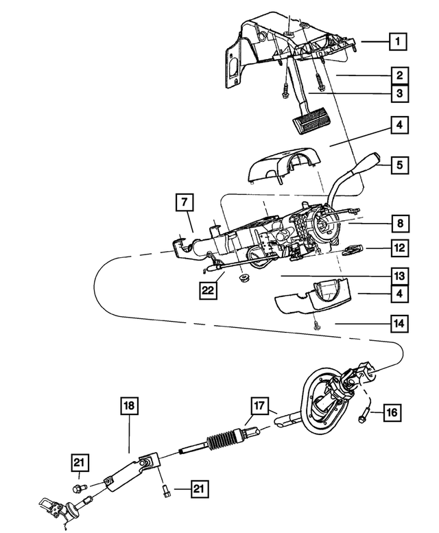 68017206AA - Steering: Steering Column Park Inhibit Link for Mopar Image image