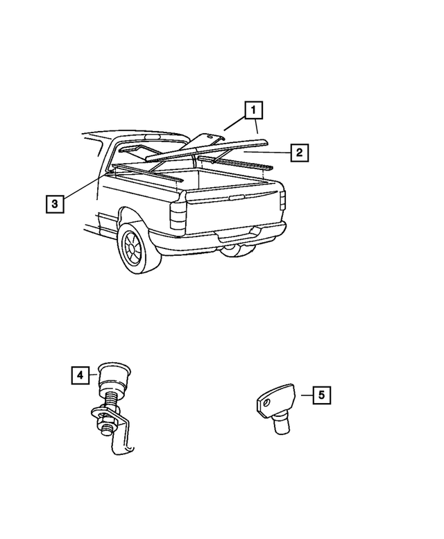 5018117AA - Mopar Accessories - Component Parts: Key &amp; Cylinder Set-lock Key &amp; Cylinder Set for Mopar Image