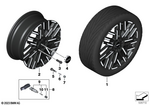 36115A3E640 - : Scheibenrad Leichtmetall Jet Black Uni for Mini Image