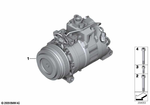 64529399061 - Heater and Air Conditioning: Air Cond.Compressor W/ Magnetic Coupling for BMW: 550i, 550iX, 650i, 650iX, 750i, 750iX, 750Li, 750LiX, 760Li, BMW ALPINA B6, BMW ALPINA B7, BMW ALPINA B7L, BMW ALPINA B7LX, BMW ALPINA B7X, M5, M6, X5 50iX, X5 M, X6 50iX, X6 M Image image