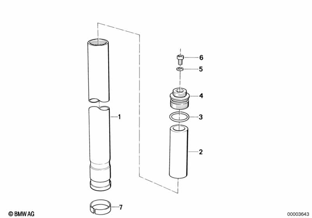 31421457853 - Front Axle, Front Suspension: Stanchion -  for BMW-Motorrad Image