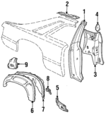 E7ZZ6128060A - Body: Filler for Ford: Mustang Image