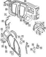 55362343AB - : Quarter Inner Reinforcement, Left for Mopar Image