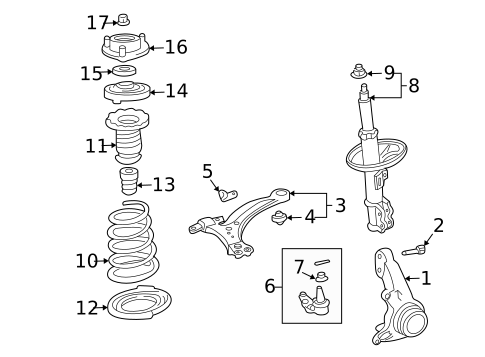 Suspension Components for 2000 Toyota Solara #0