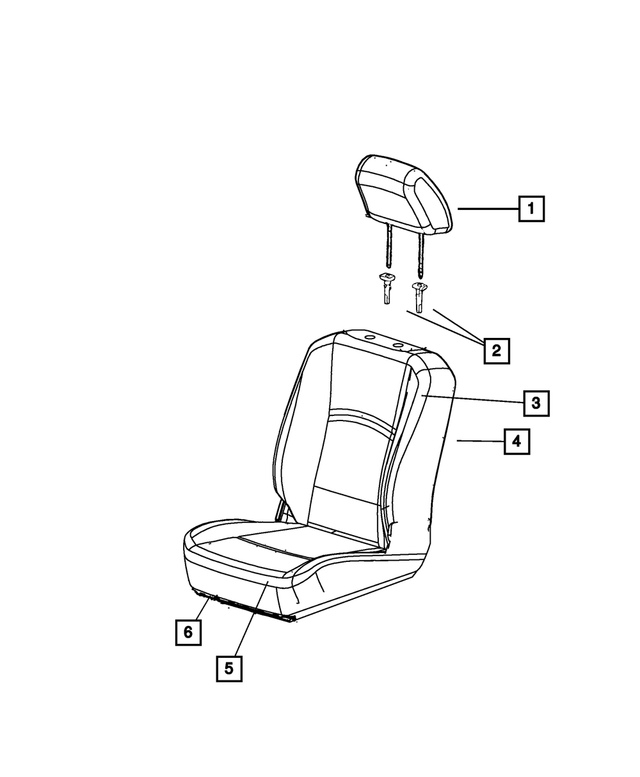 1RM11XDVAA - Interior Trim: Headrest Sleeve, Non-locking for Mopar Image image