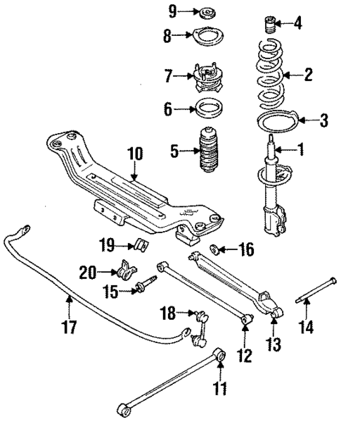 Struts & Suspension Components for 1993 Mazda 626 #0