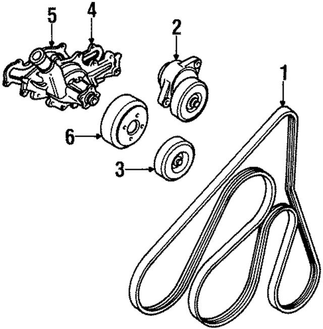 YS193 - Maintenance &amp; Lubrication: Accessory Drive Belt Idler Pulley for Ford: Aerostar, Bronco II, Explorer, Ranger Image