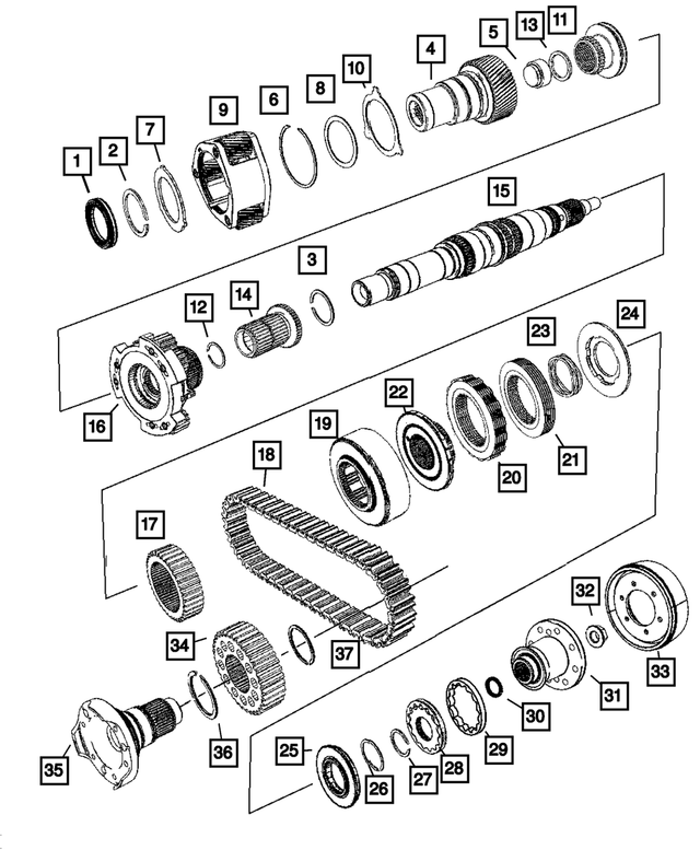 5143747AA - Transfer Case Model 245 [DHX]: Input Gear for Mopar Image