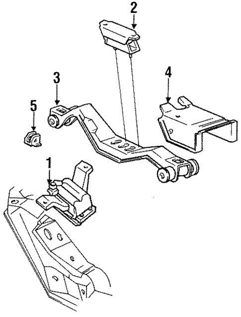 Engine & Trans Mounting for 1988 Ford Mustang #0