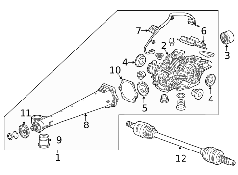 Axle & Differential for 2018 Cadillac XT5 #2
