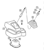 55366708AB - Manual Transmission 5 Speed: Gearshift Lever for Mopar Image