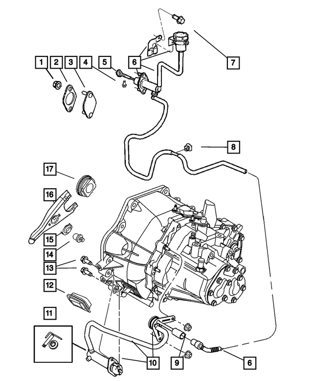 4668665AB - Clutch: Clutch Slave Cylinder for Mopar Image image