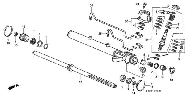 P.S. Gear Box Components (1) for 1997 Honda Prelude #0