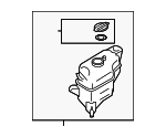 254302W000 - Cooling System: Reservoir for Hyundai: Santa Fe, Santa Fe Sport, Santa Fe XL Image