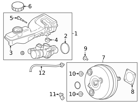 Master Cylinder - Components On Dash Panel for 2017 Lincoln Continental #0