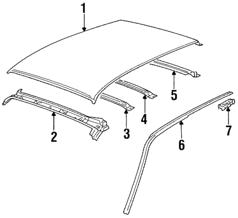 Roof & Components for 1994 Volkswagen Jetta #0