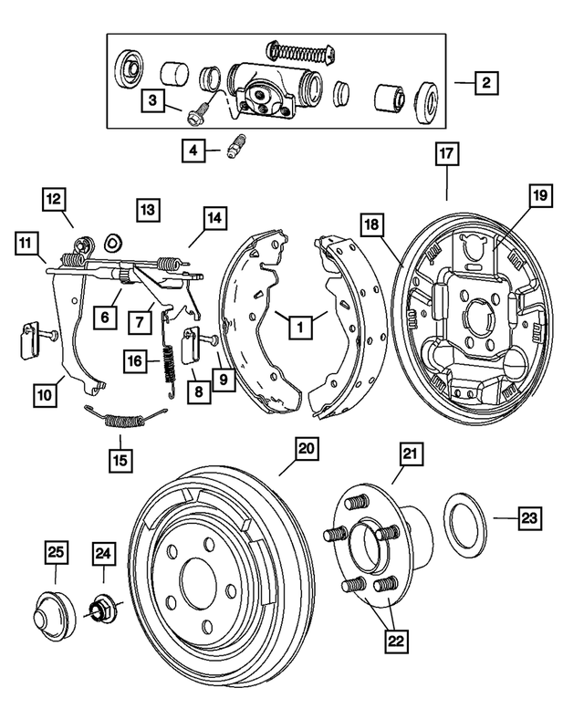 5273983AB - Service Brakes: Brake Drum for Dodge: Neon Image