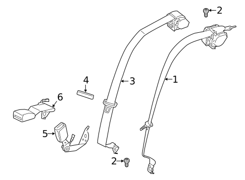 Rear Seat Belts for 2022 BMW 740i #0