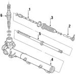 4443488 - Steering: Inner Tie Rod for Chrysler: E Class, Executive Limousine, Executive Sedan, Laser, LeBaron, New Yorker, Town &amp; Country | Dodge: 600, Aries, Caravan, Dakota, Daytona, Grand Caravan, Lancer, Mini Ram, Shadow Image