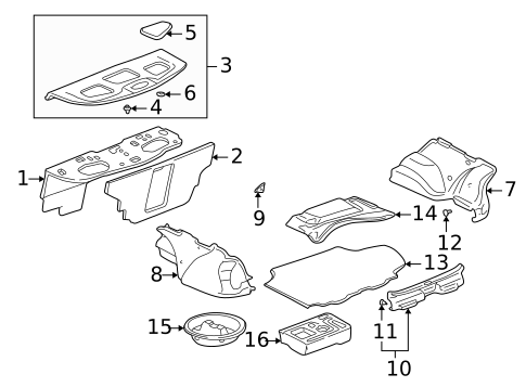 Interior Trim - Rear Body for 2001 Lexus IS300 #0